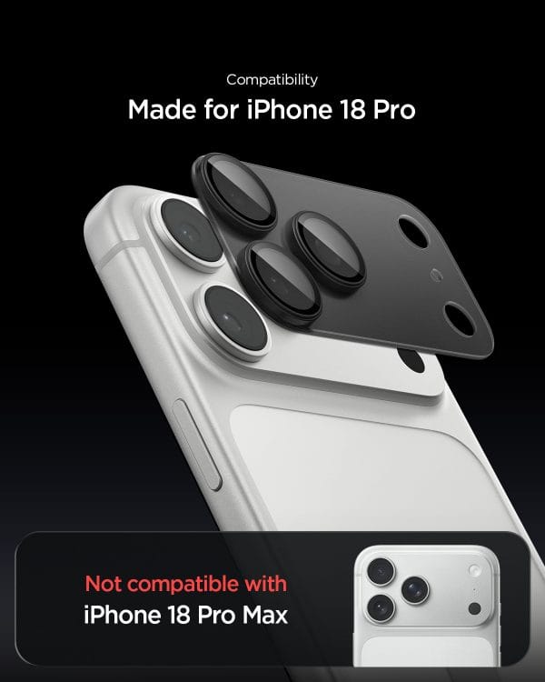 Spigen Glass tR EZ Fit Optik Pro XL 1 Pack dark gray - iPhone 18 Pro