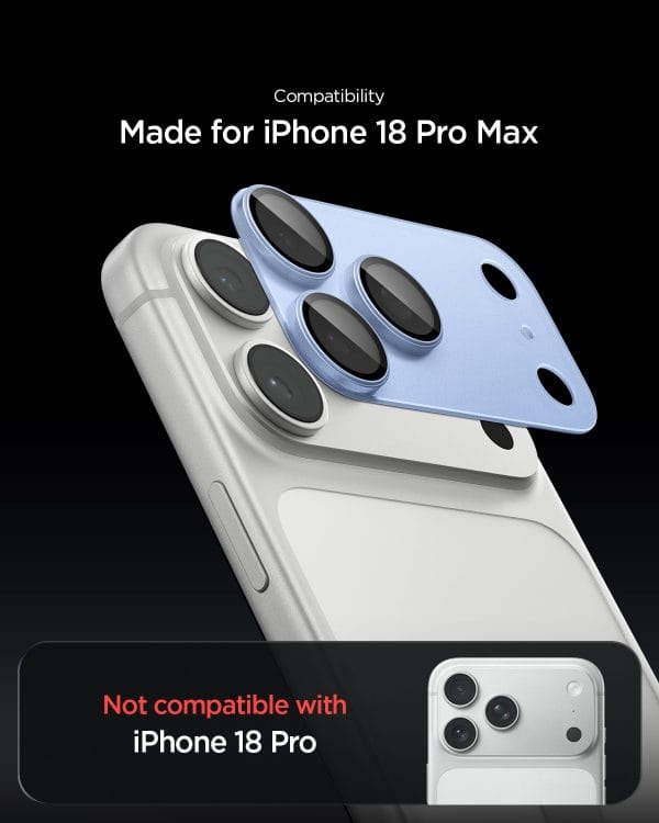 Spigen Glass tR EZ Fit Optik Pro XL 1 Pack light blue - iPhone 18 Pro Max