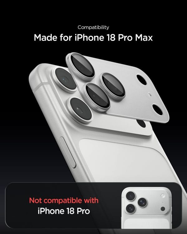 Spigen Glass tR EZ Fit Optik Pro XL 1 Pack silver - iPhone 18 Pro Max