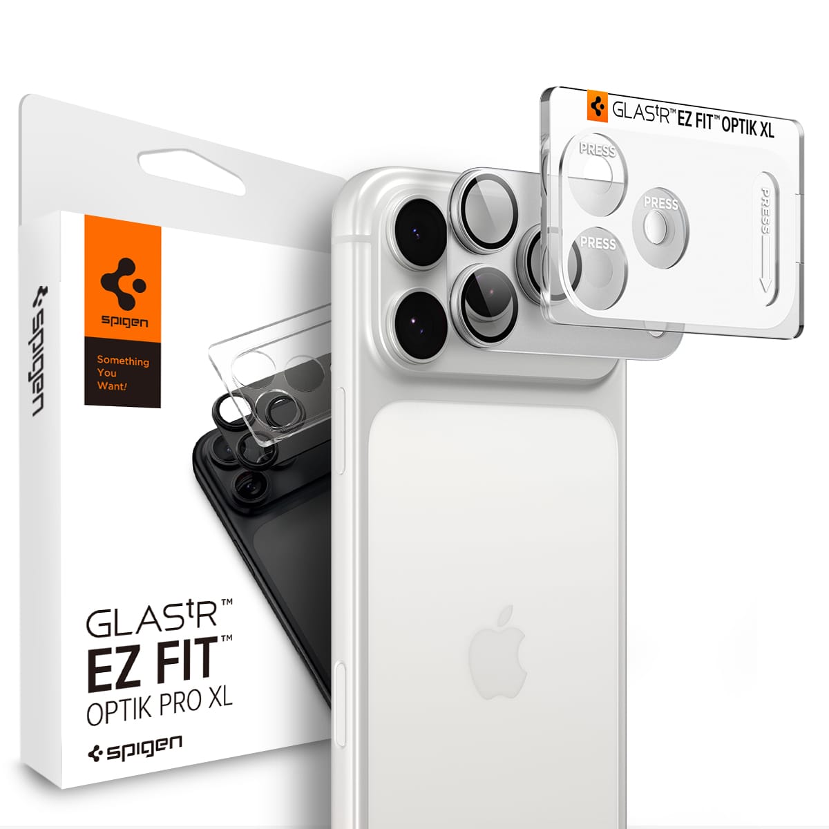 Τζάμι κάμερας iPhone 18 Pro Max Spigen Optik Pro XL EZ Fit Silver AGL12042