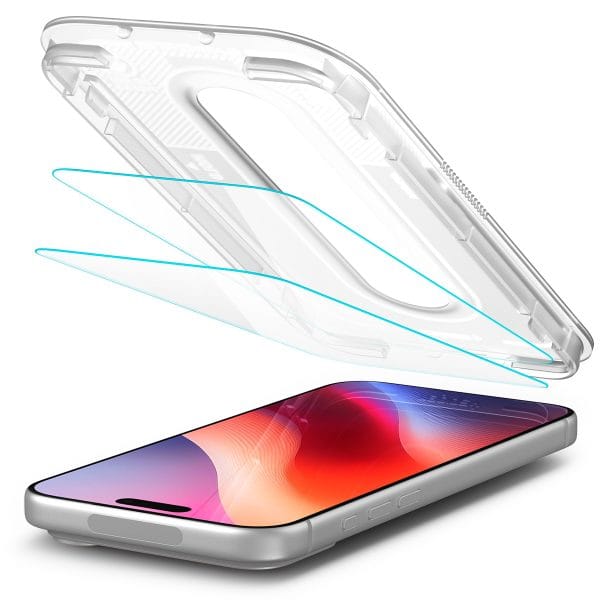 Spigen Glass tR EZ Fit Pro HD 2 Pack - iPhone 18 Pro/17 Pro/17/16 Pro