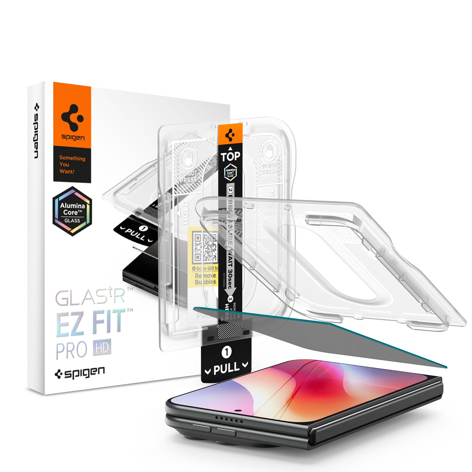 Privacy Τζάμι Προστασίας iPhone Duo Spigen Glas.tR EZ Fit Pro HD AGL12016