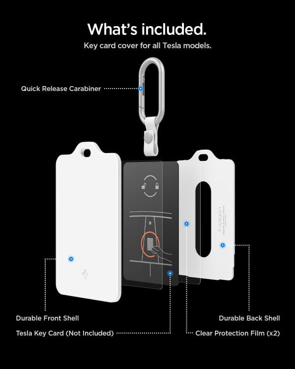 Spigen Tesla Card Holder 1 Pack white - Tesla Key Card