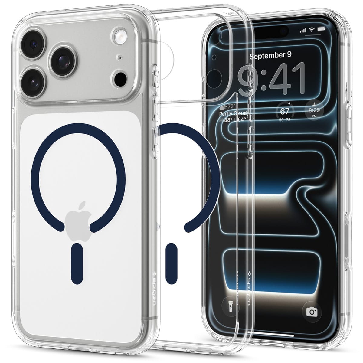 Spigen Ultra Hybrid MagSafe clear deep blue - iPhone 18 Pro/17 Pro