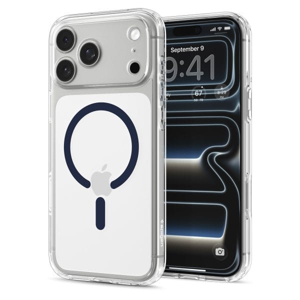 Spigen Ultra Hybrid MagSafe clear deep blue - iPhone 18 Pro/17 Pro