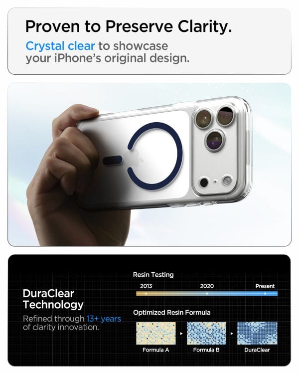 Spigen Ultra Hybrid MagSafe clear deep blue - iPhone 18 Pro/17 Pro