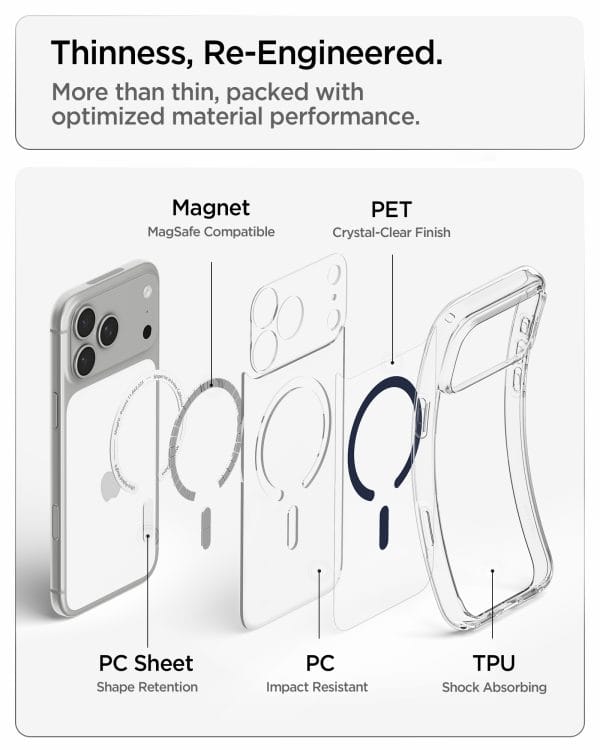 Spigen Ultra Hybrid MagSafe clear deep blue - iPhone 18 Pro/17 Pro