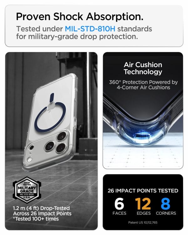 Spigen Ultra Hybrid MagSafe clear deep blue - iPhone 18 Pro/17 Pro