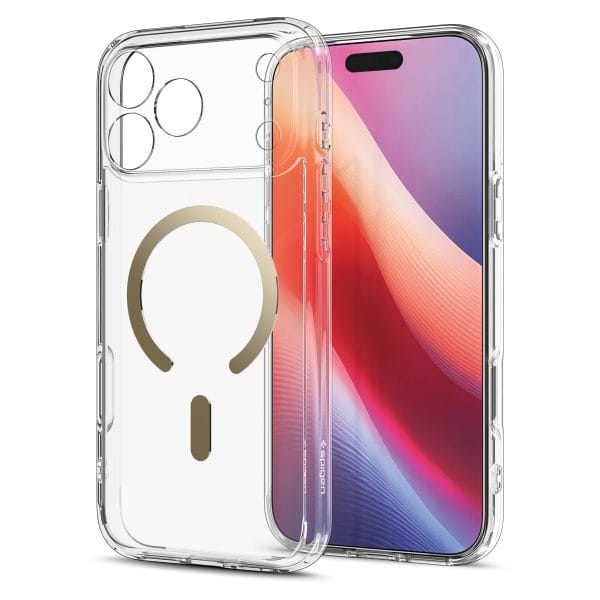 Spigen Ultra Hybrid MagSafe clear gold - iPhone 18 Pro/17 Pro