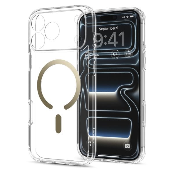 Spigen Ultra Hybrid MagSafe clear gold - iPhone 18 Pro/17 Pro