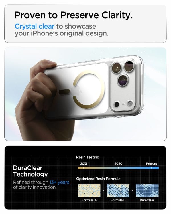 Spigen Ultra Hybrid MagSafe clear gold - iPhone 18 Pro/17 Pro