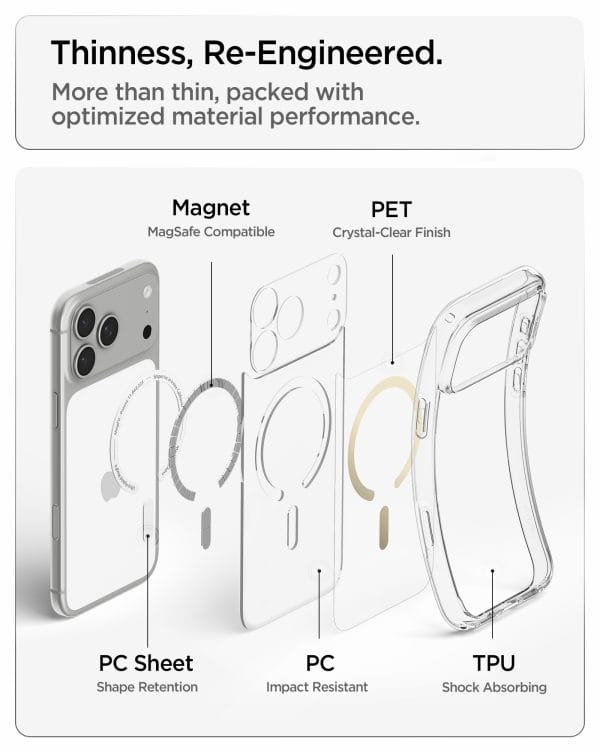 Spigen Ultra Hybrid MagSafe clear gold - iPhone 18 Pro/17 Pro