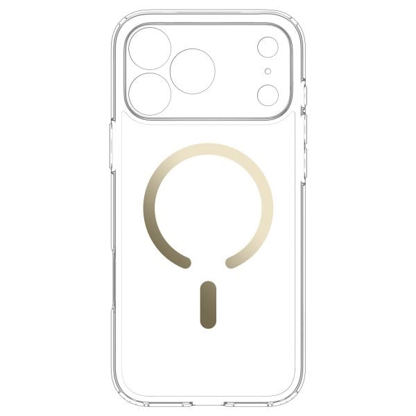 Spigen Ultra Hybrid MagSafe clear gold - iPhone 18 Pro/17 Pro