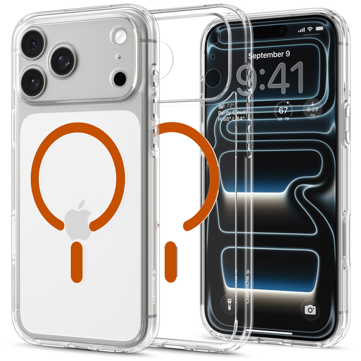 Spigen Ultra Hybrid MagSafe clear orange - iPhone 18 Pro Max/17 Pro Max