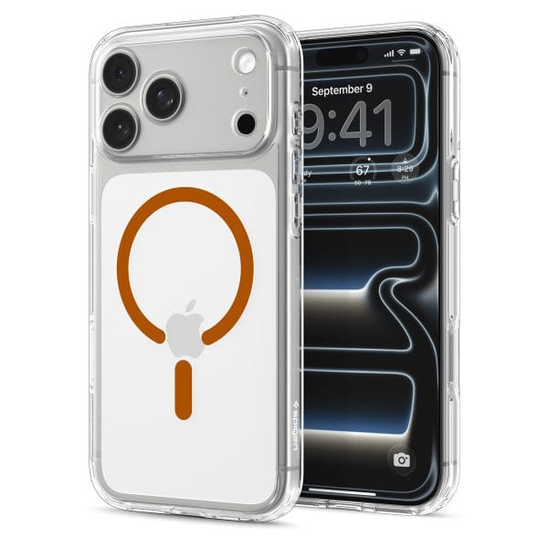 Spigen Ultra Hybrid MagSafe clear orange - iPhone 18 Pro Max/17 Pro Max