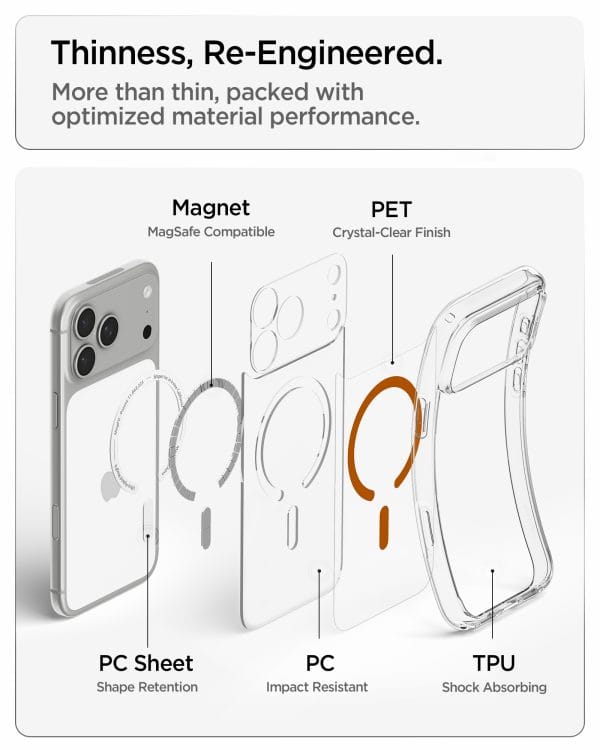 Spigen Ultra Hybrid MagSafe clear orange - iPhone 18 Pro Max/17 Pro Max