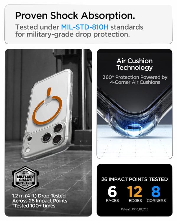 Spigen Ultra Hybrid MagSafe clear orange - iPhone 18 Pro Max/17 Pro Max