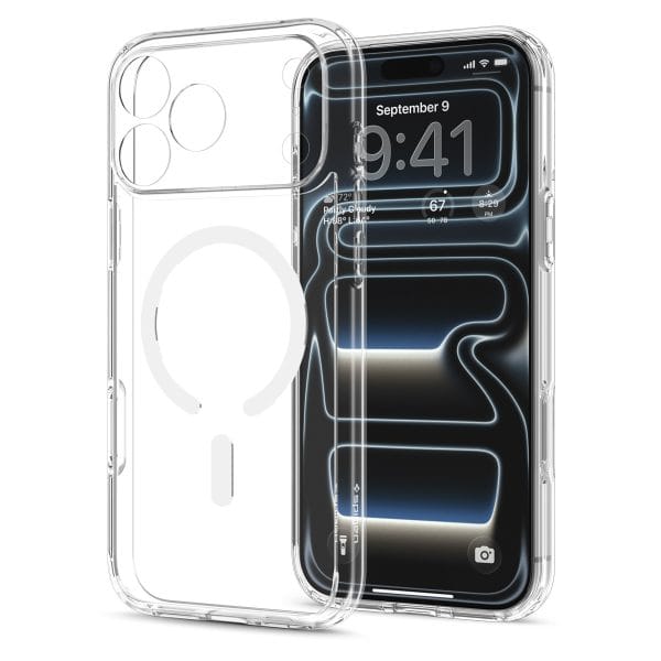 Spigen Ultra Hybrid MagSafe clear white - iPhone 18 Pro/17 Pro