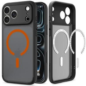 Θήκη iPhone 18 Pro Max / 17 Pro Max Spigen Ultra Hybrid Matte MagFit MagSafe Frost Black Orange ACS12125