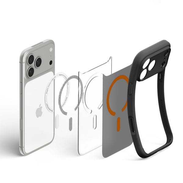 Spigen Ultra Hybrid MagSafe frost black orange - iPhone 18 Pro Max/17 Pro Max