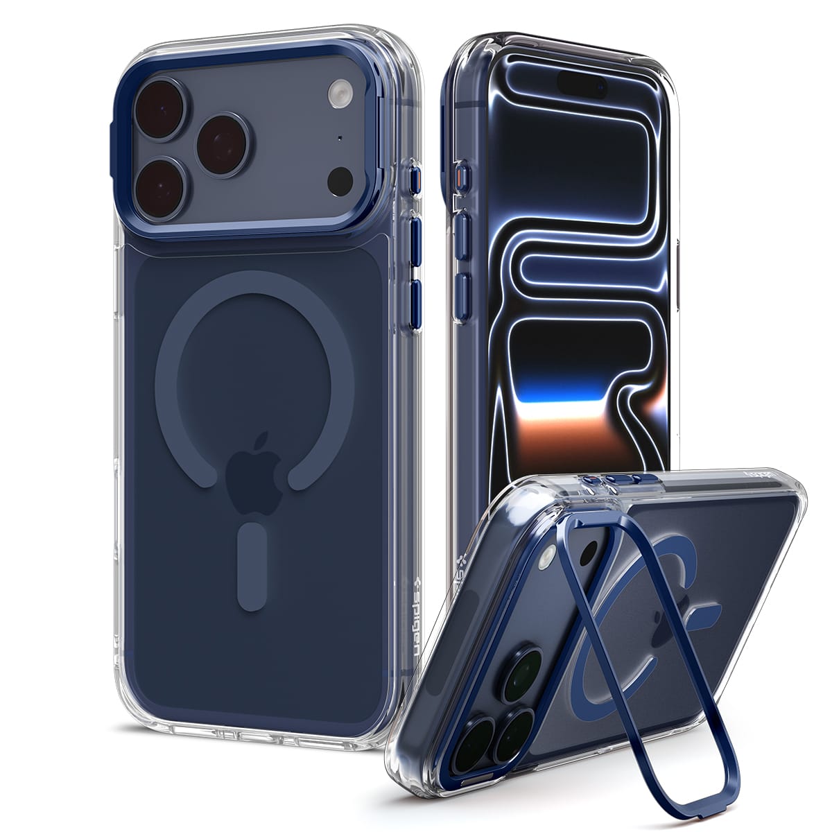Θήκη iPhone 18 Pro / 17 Pro Spigen Ultra Hybrid Optik S MagSafe Clear Deep Blue ACS11922