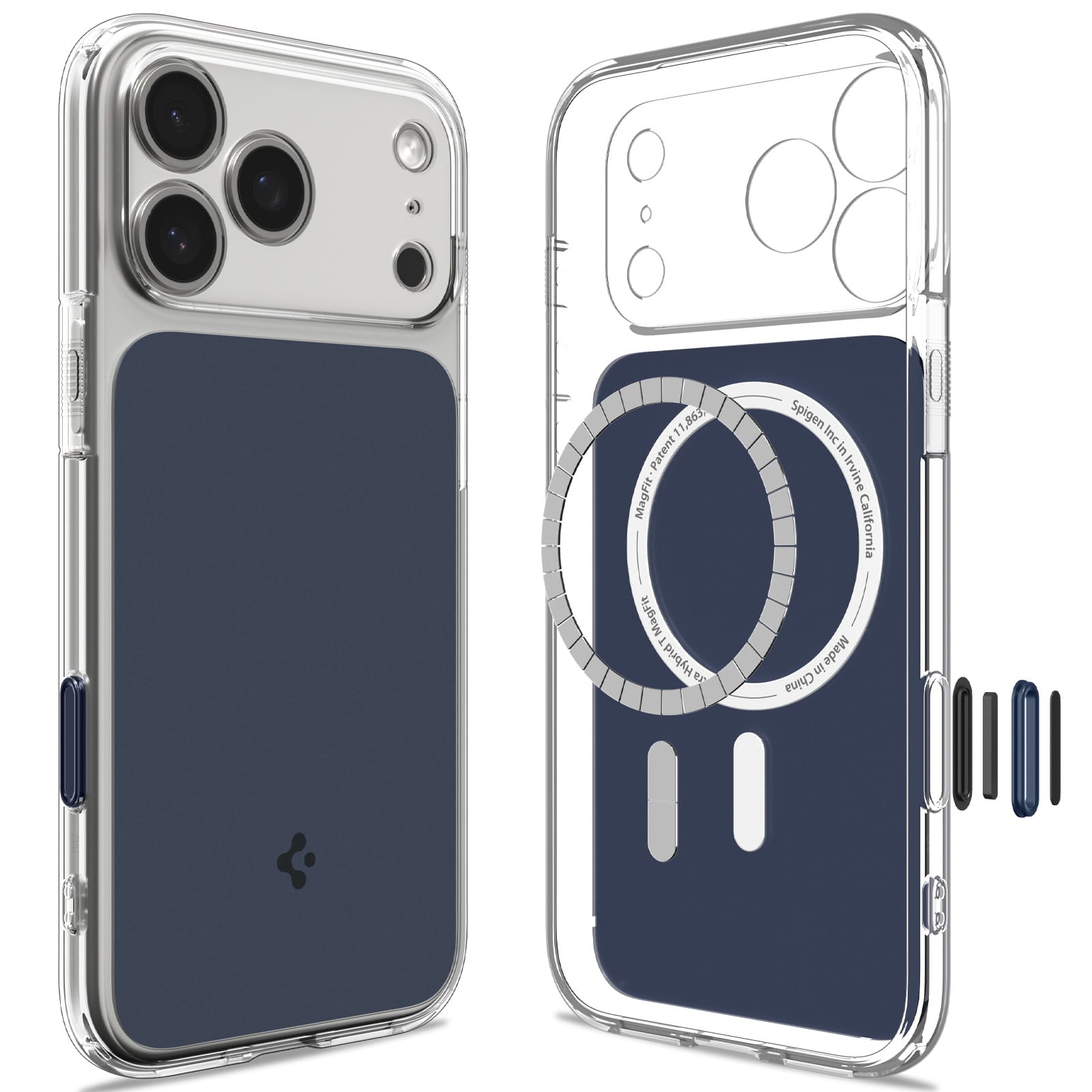 Spigen Ultra Hybrid T MagSafe matte blue - iPhone 18 Pro/17 Pro
