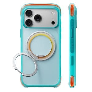 Θήκη iPhone 18 Pro Max Torras O3 Air Core MagSafe Stand Prism Turquoise