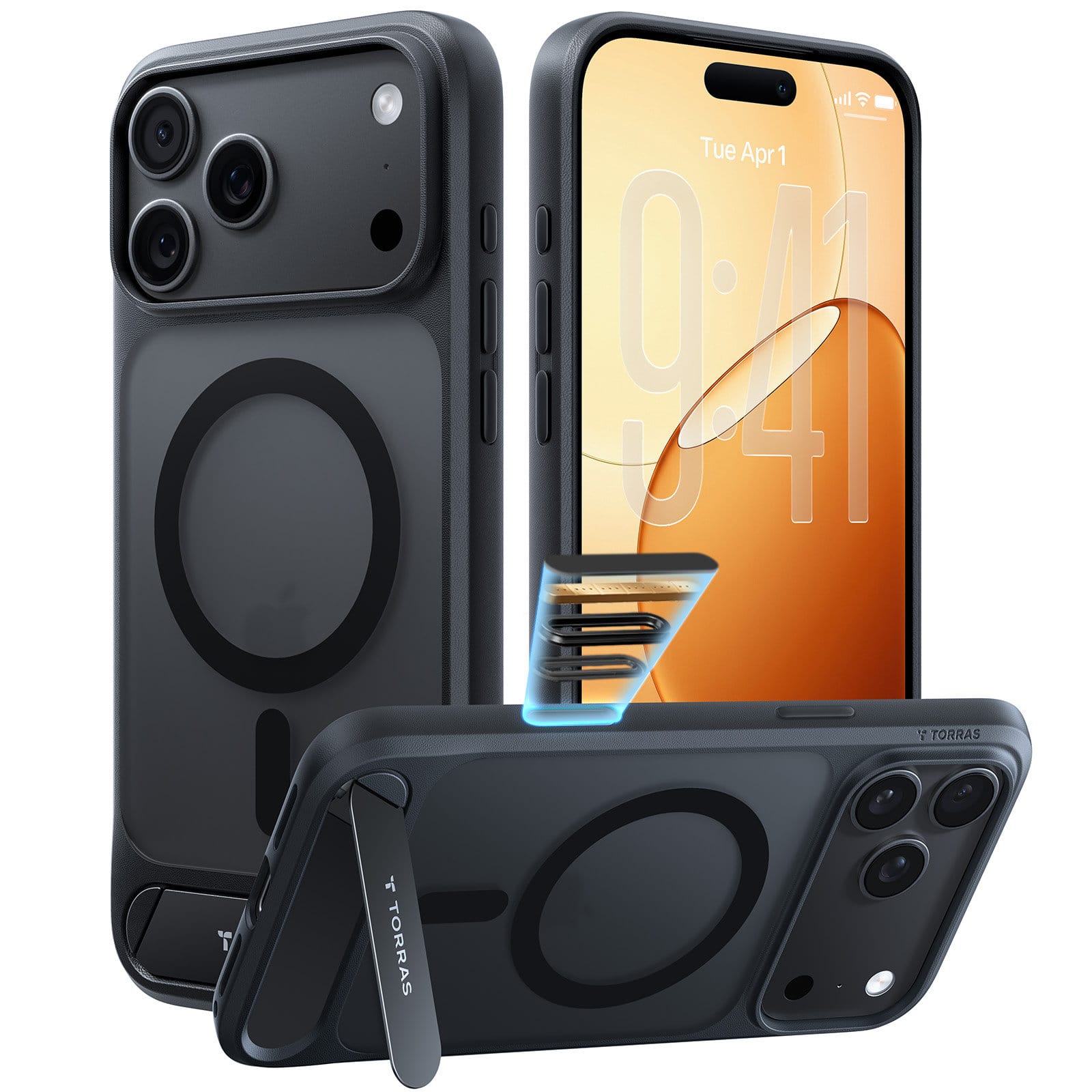 Torras Ostand L1 black - iPhone 18 Pro Max