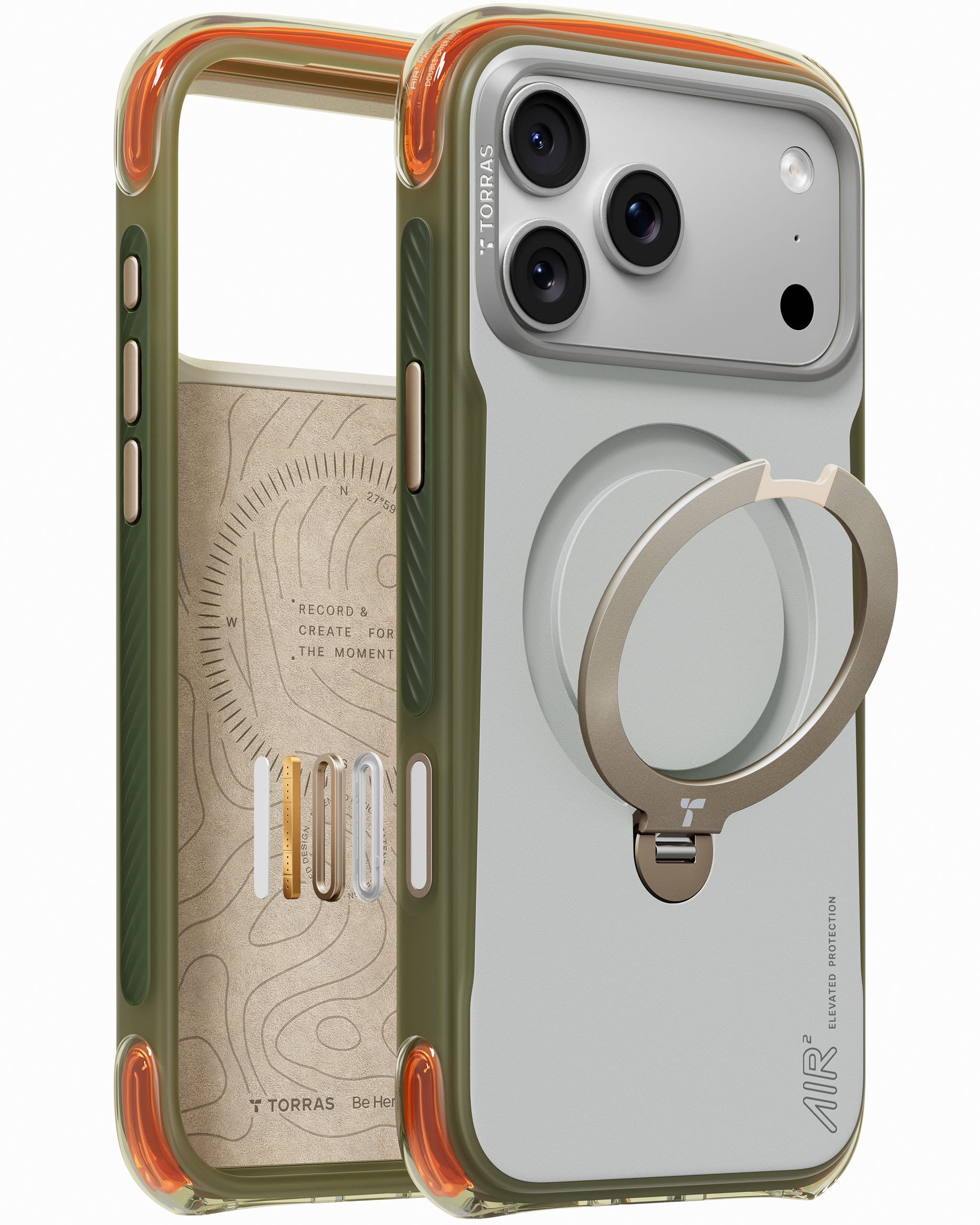Torras Ostand Q3 Air Pro alpine marble white - iPhone 18 Pro Max