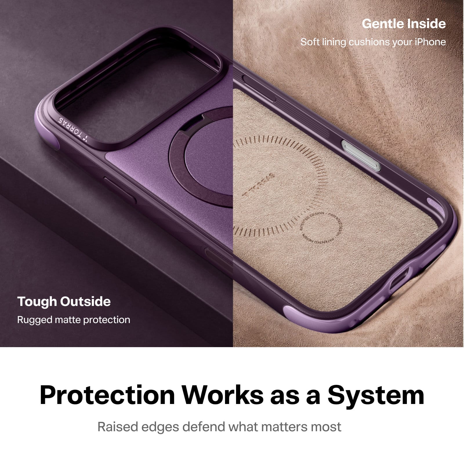 Torras Ostand Q3 Rugg purple - iPhone 18 Pro Max