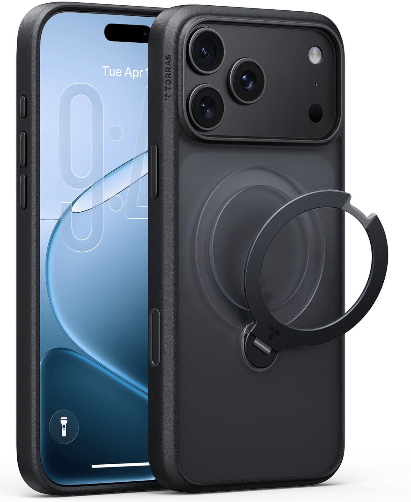 Torras Ostand Q3 Spin black - iPhone 18 Pro Max