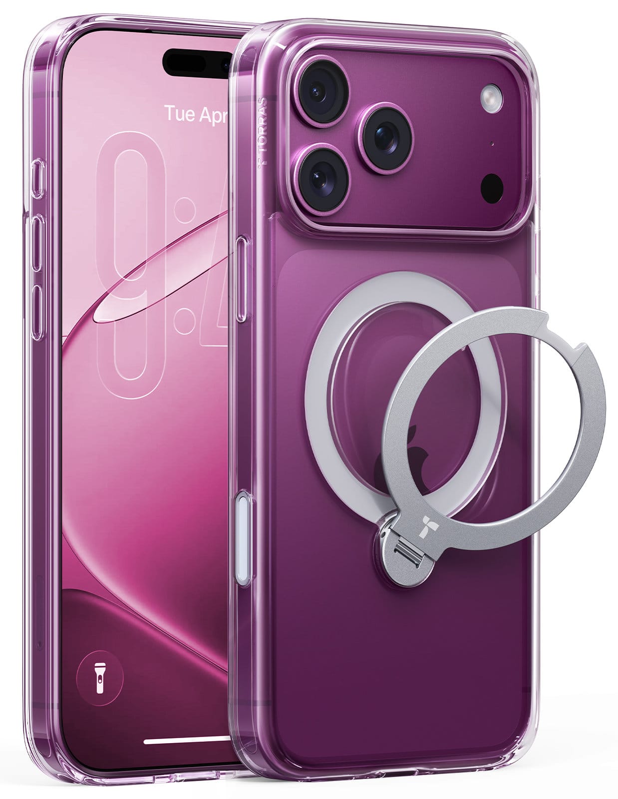 Torras Ostand Q3 Spin clear - iPhone 18 Pro Max