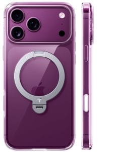 Θήκη iPhone 18 Pro Max Torras Ostand Q3 Spin MagSafe Clear με περιστρεφόμενο stand 360°