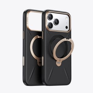Θήκη iPhone 18 Pro Max TORRAS Ostand Q3 VegSkin MagSafe Obsidian Black με Stand 360° X00RP147M18030