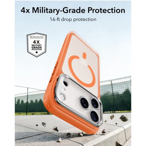 Θήκη iPhone 18 Pro / 17 Pro ESR Classic Hybrid Kickstand MagSafe Frosted Orange - Image 4