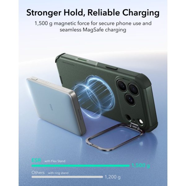 Θήκη iPhone 18 Pro / 17 Pro ESR Cyber Tough Kickstand MagSafe Green - Image 7