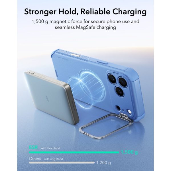 Θήκη iPhone 18 Pro / 17 Pro ESR Cyber Tough Kickstand MagSafe Light Blue - Image 7