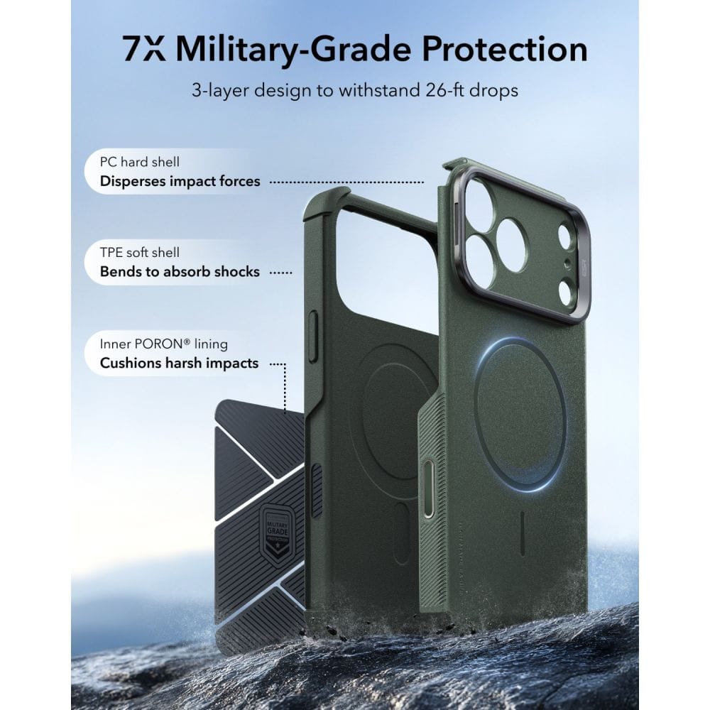 Θήκη iPhone 18 Pro Max / 17 Pro Max ESR Cyber Tough Kickstand MagSafe Olive Green - Image 3