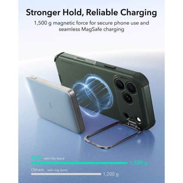 Θήκη iPhone 18 Pro Max / 17 Pro Max ESR Cyber Tough Kickstand MagSafe Olive Green - Image 7