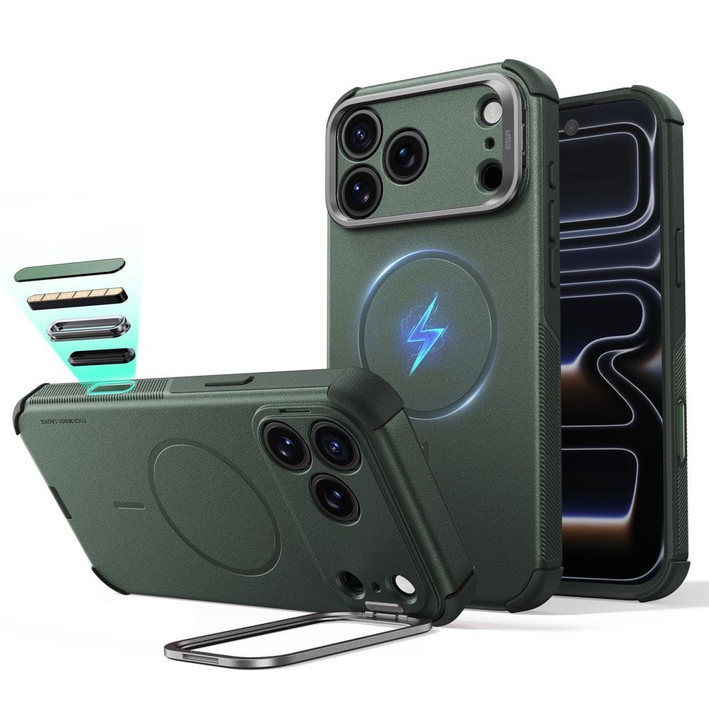 Θήκη iPhone 18 Pro Max 17 Pro Max ESR Cyber Tough Kickstand MagSafe Olive Green