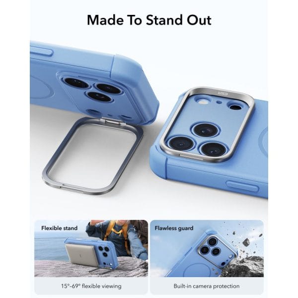 Θήκη iPhone 18 Pro Max / 17 Pro Max ESR Cyber Tough Kickstand MagSafe Light Blue - Image 4