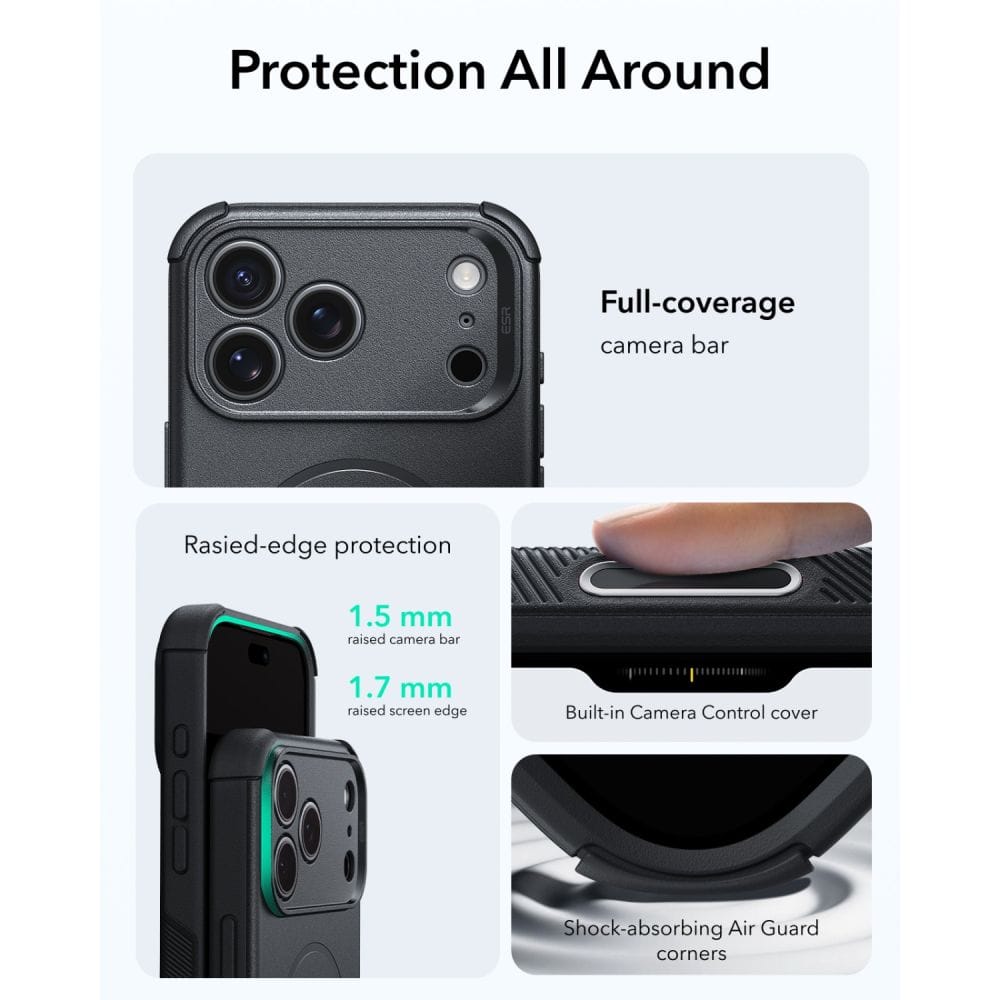 Θήκη iPhone 18 Pro / 17 Pro ESR Cyber Tough MagSafe Black - Image 3
