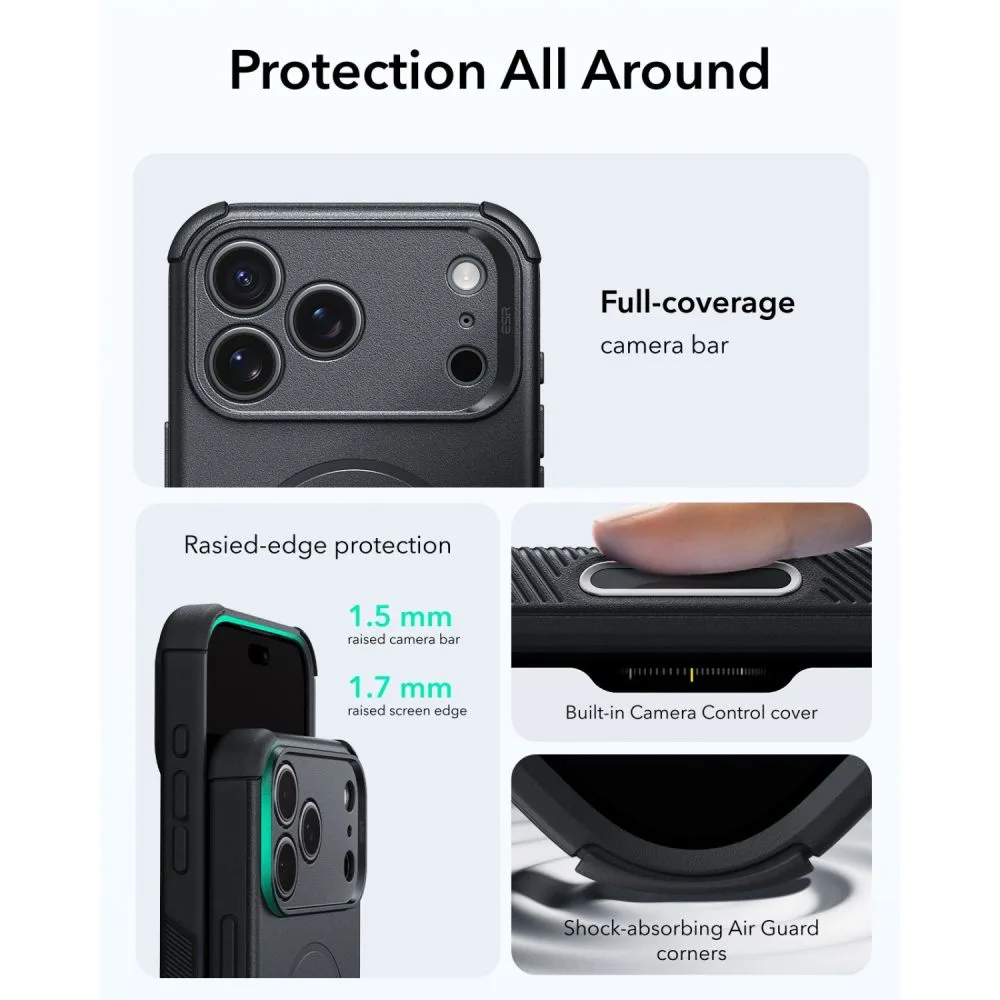 Θήκη iPhone 18 Pro / 17 Pro ESR Cyber Tough MagSafe Black - Image 3