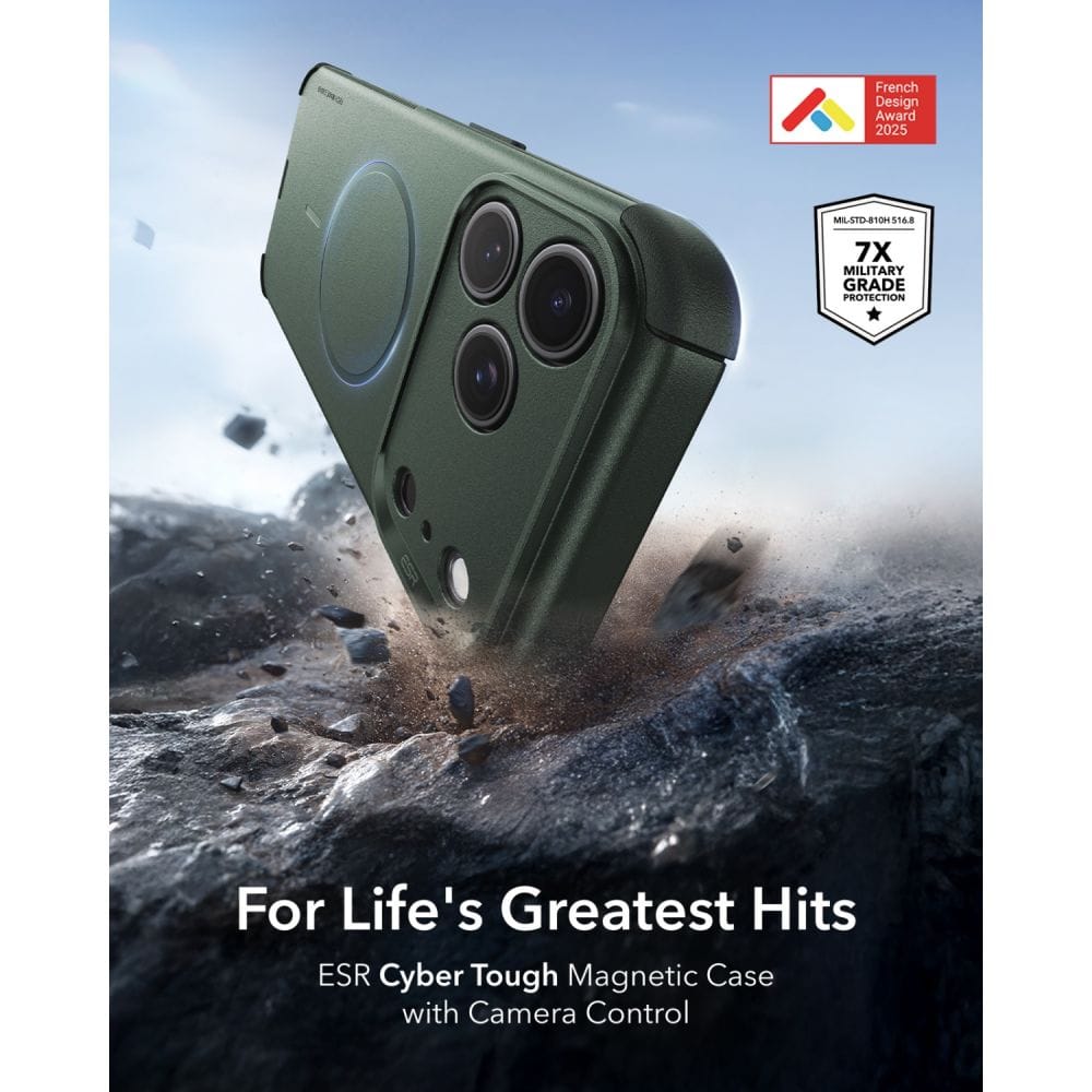 Θήκη iPhone 18 Pro / 17 Pro ESR Cyber Tough MagSafe Green - Image 2