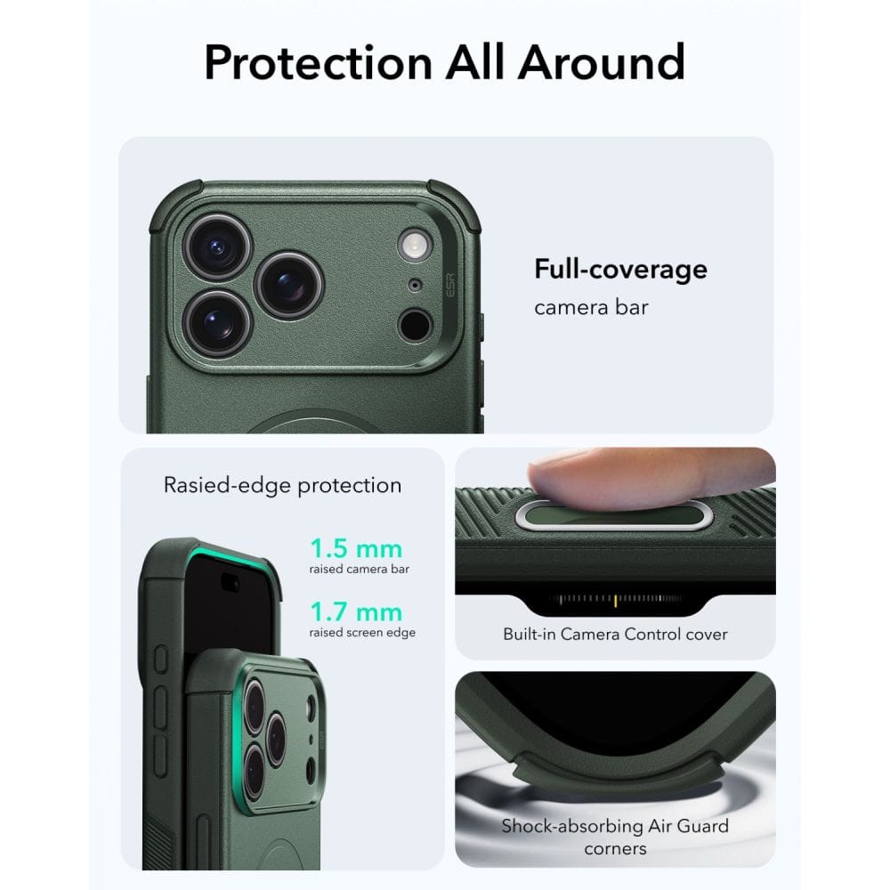 Θήκη iPhone 18 Pro / 17 Pro ESR Cyber Tough MagSafe Green - Image 3