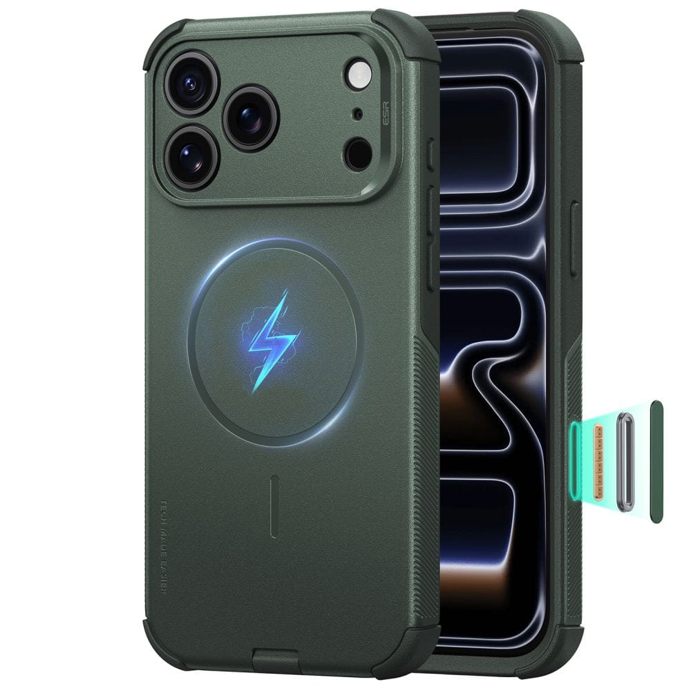 Θήκη iPhone 18 Pro / 17 Pro ESR Cyber Tough MagSafe Green