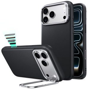 Θήκη iPhone 18 Pro 17 Pro ESR Atelier Leather Kickstand MagSafe Black