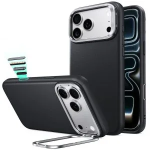 Θήκη iPhone 18 Pro Max 17 Pro Max ESR Leather Kickstand MagSafe Black