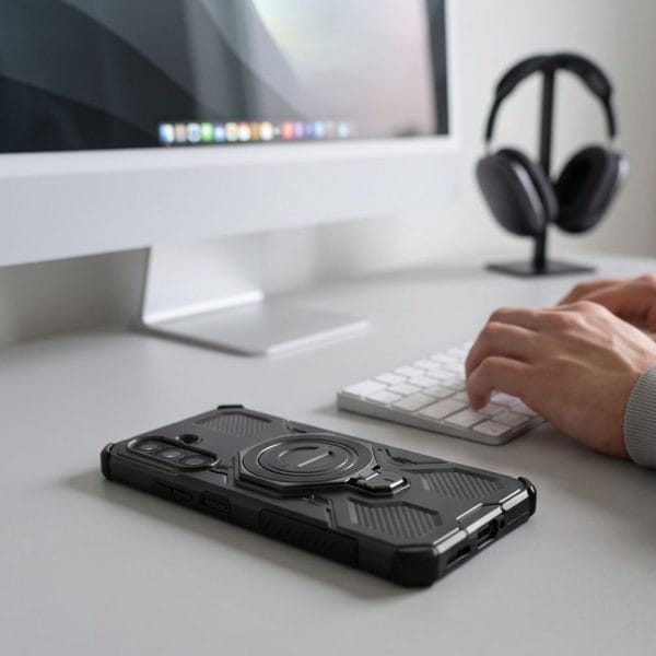 Θήκη Samsung Galaxy A17 / A18 4G / 5G Tech-Protect TacticStand MagSafe Matte Black - Image 6