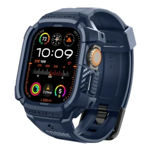 Λουράκι με Θήκη Apple Watch Ultra 4 / 3 / 2 / 1 49mm Spigen Rugged Armor Pro Navy Blue ACS07389